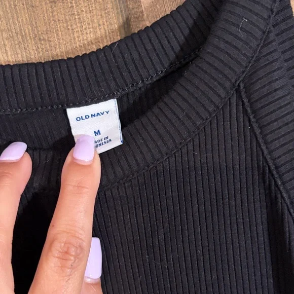 Black Sleeveless Maxi Dress - Classic Ribbed Tank Style - Picture 3 of 3